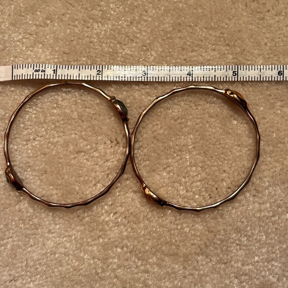 2bracelets no markings costume with pinkish and blue/green insets - Picture 2 of 2